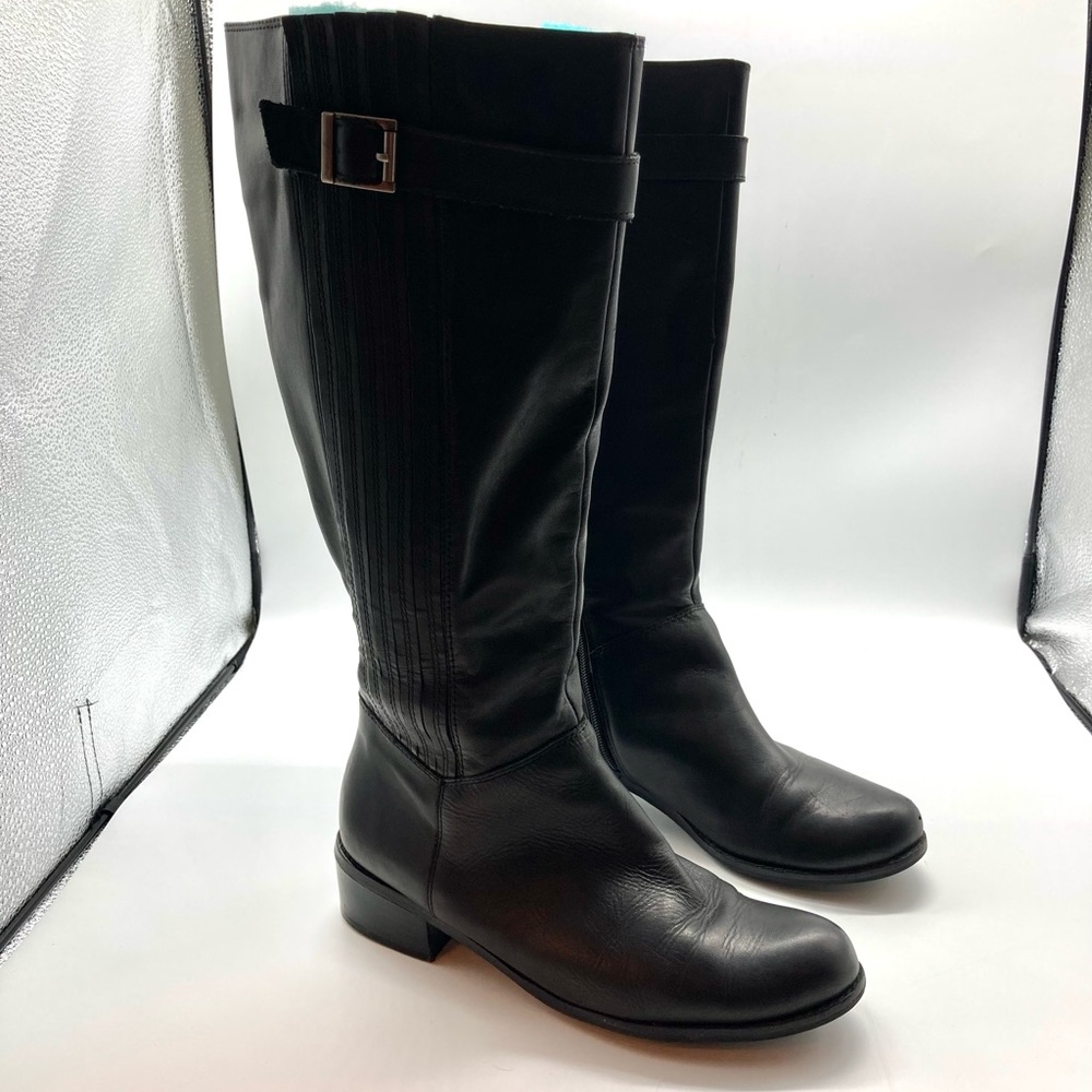 Matisse Tall Black Leather Boots - Picture 3 of 13